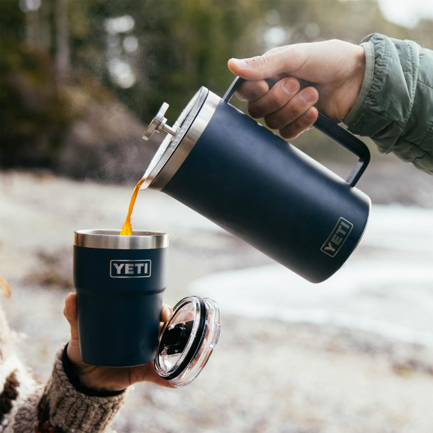 Foto 7 pulgar | Cafetera De Prensa Francesa Yeti Rambler 1l Big Wave Blue - Venta Internacional.