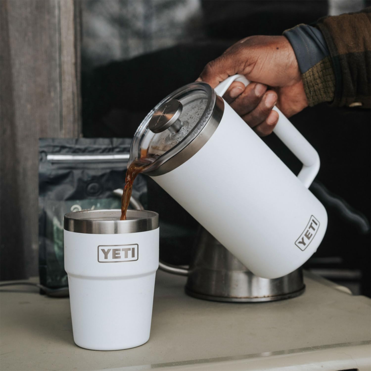 Foto 7 pulgar | Cafetera De Prensa Francesa Yeti Rambler 1l Rescue Red - Venta Internacional.