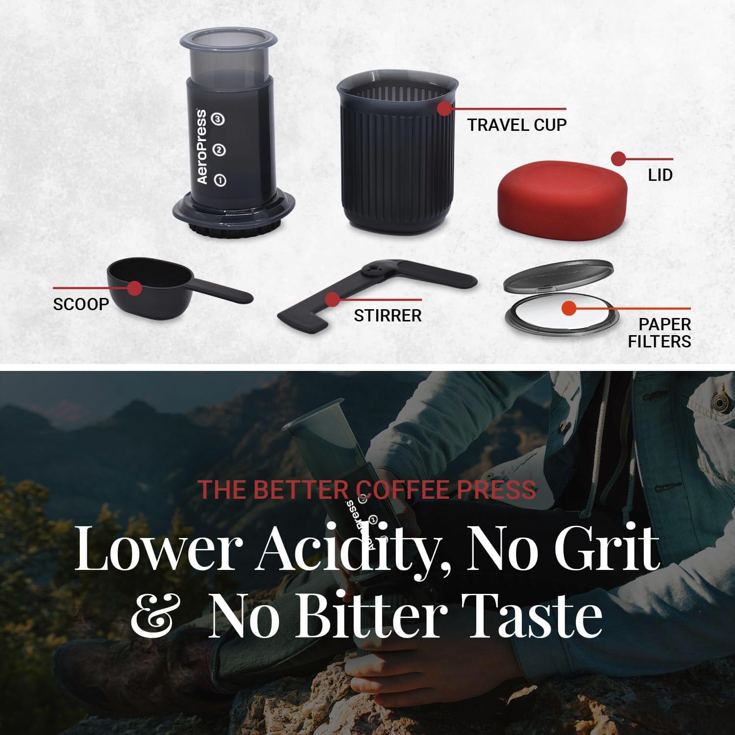 Foto 5 pulgar | Prensa de Café Aeropress Go Travel 3 en 1 con Taza y Tapa - Venta Internacional