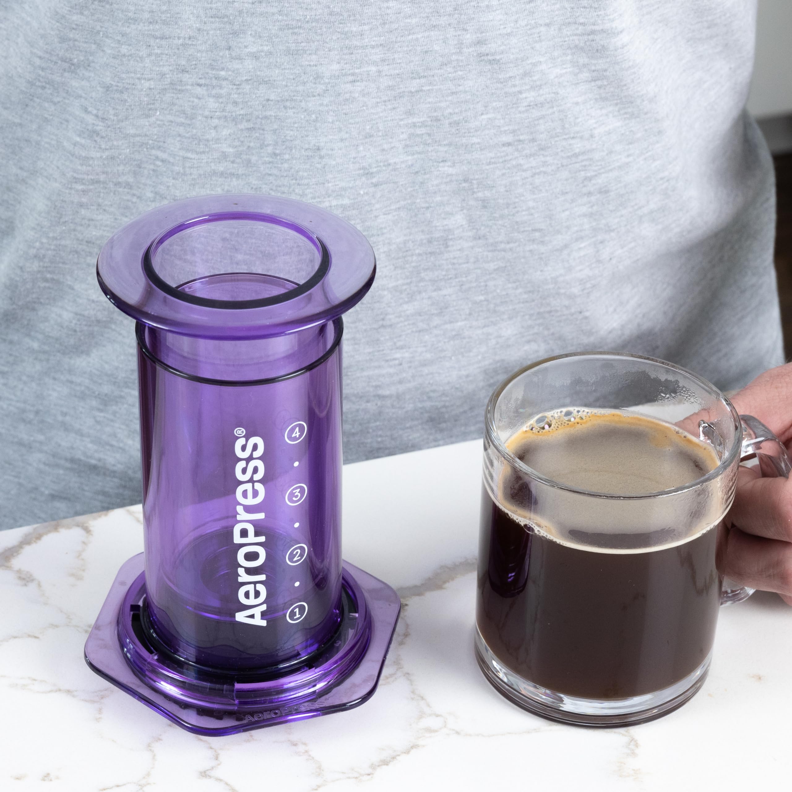 Foto 3 | Coffee Press Aeropress Purple 3 en 1 - Venta Internacional