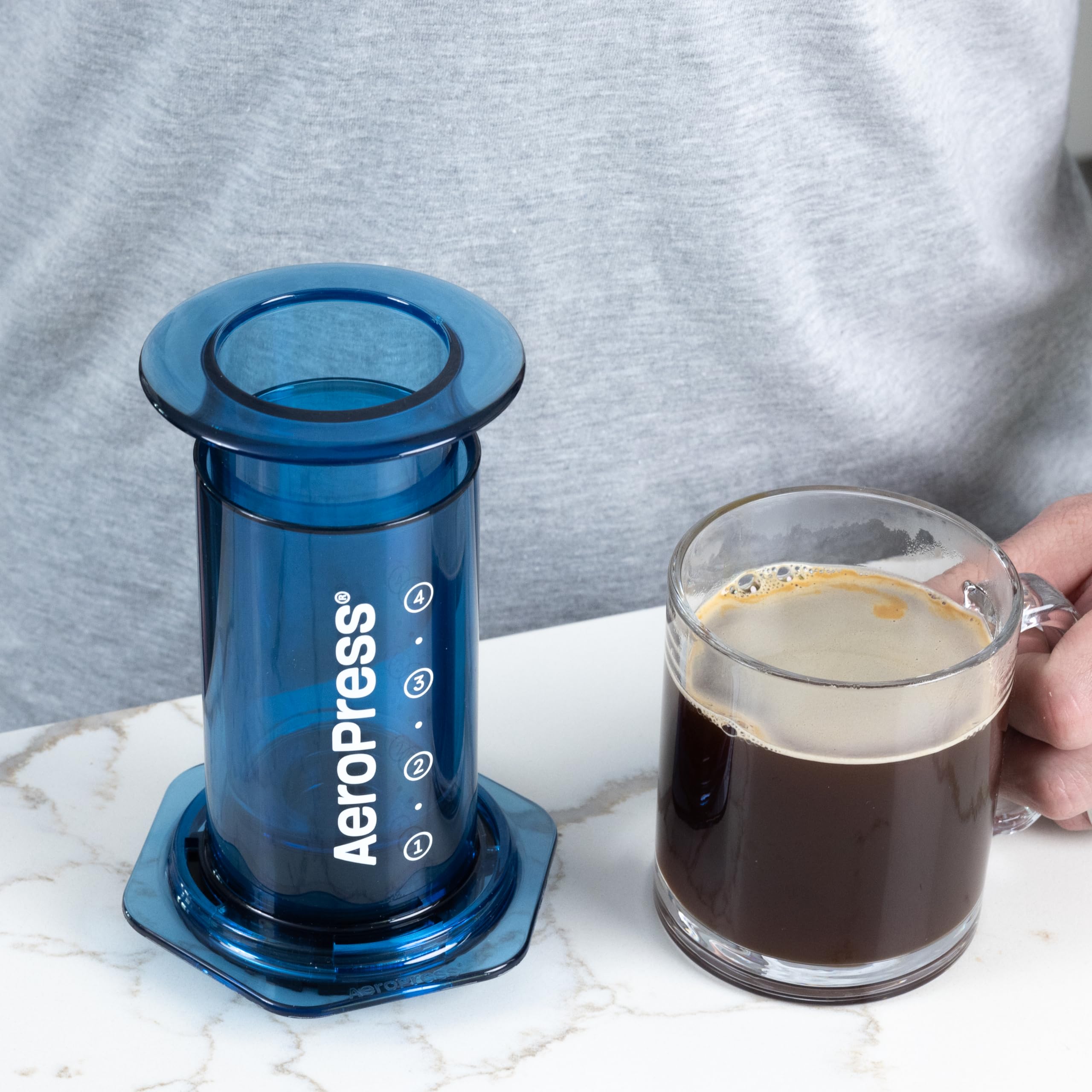 Foto 4 pulgar | Coffee Press Aeropress Blue 3 En 1 - Venta Internacional