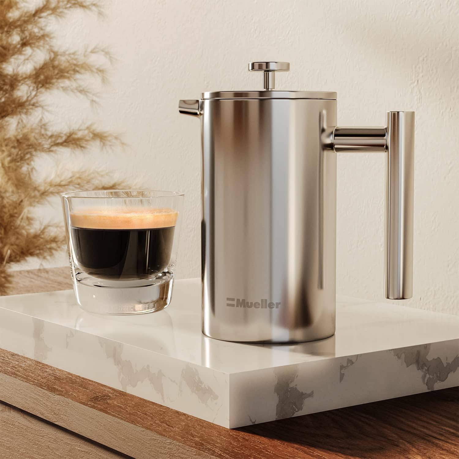 Foto 8 pulgar | Cafetera French Press Muellerliving  600 Ml  Acero Inoxidable - Venta Internacional.