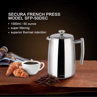 Foto 5 | Cafetera de Prensa Francesa Secura 1500 ml - Venta Internacional