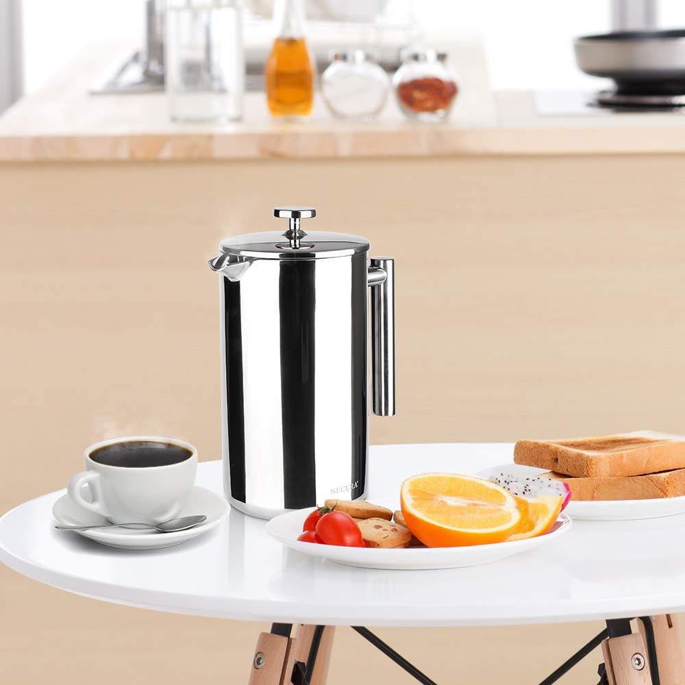 Foto 7 | Cafetera De Prensa Francesa Secura 304 De Acero Inoxidable 1 5 L - Venta Internacional.