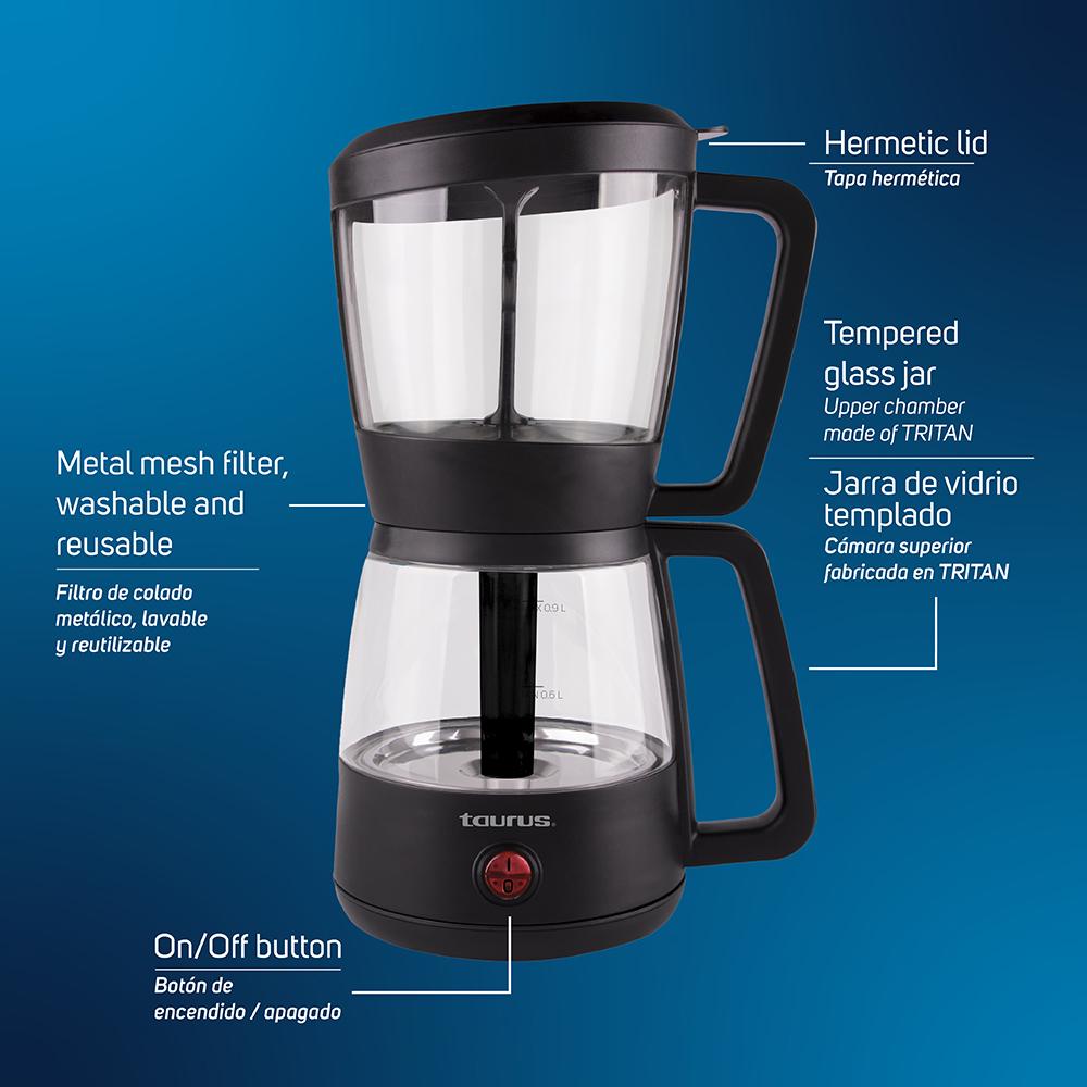 Foto 5 | Cafetera al Vacío Taurus Siphon Black color Negro