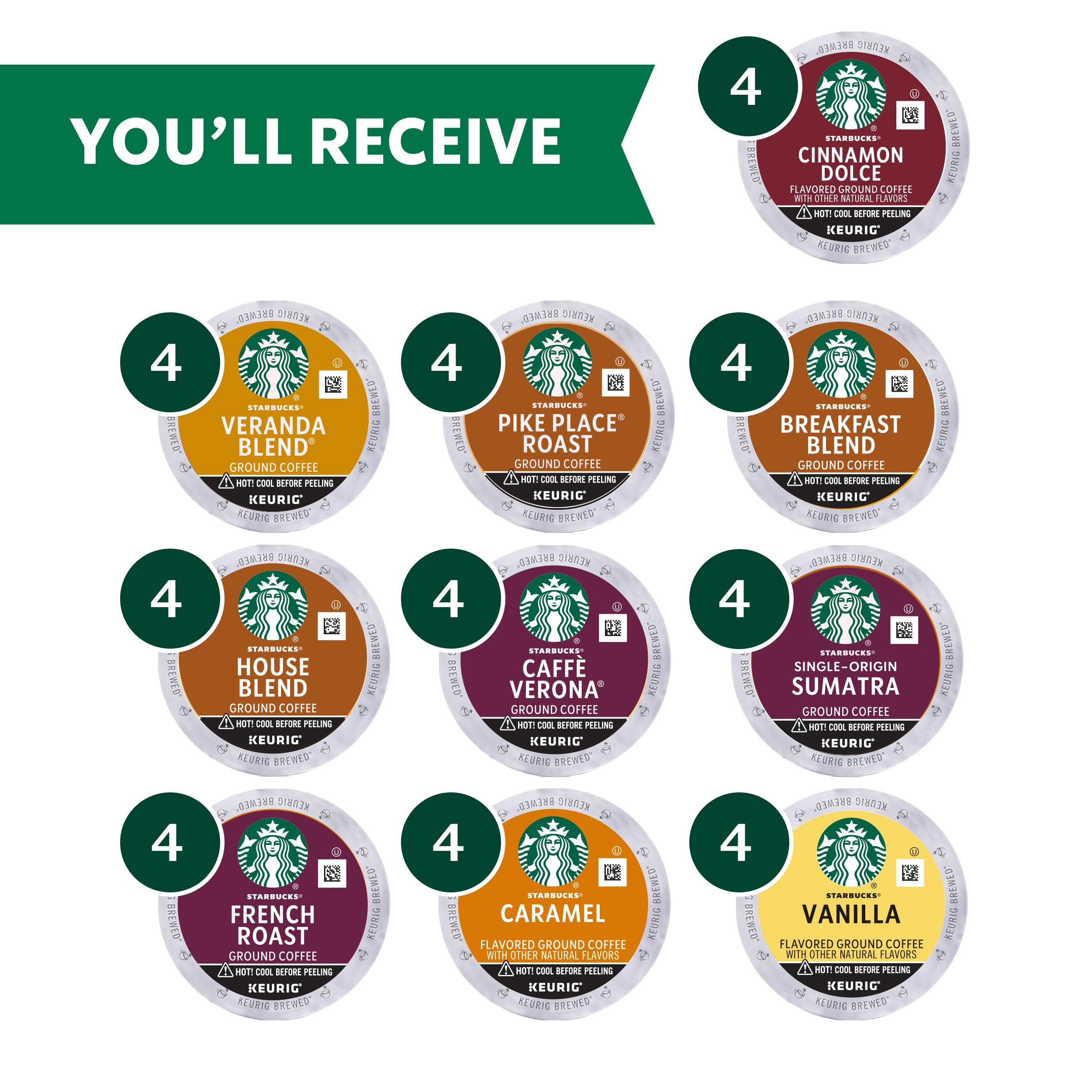 Cápsulas De Café Starbucks K-cup Starbucks Blonde, Medianas, Oscuras R - Venta Internacional.