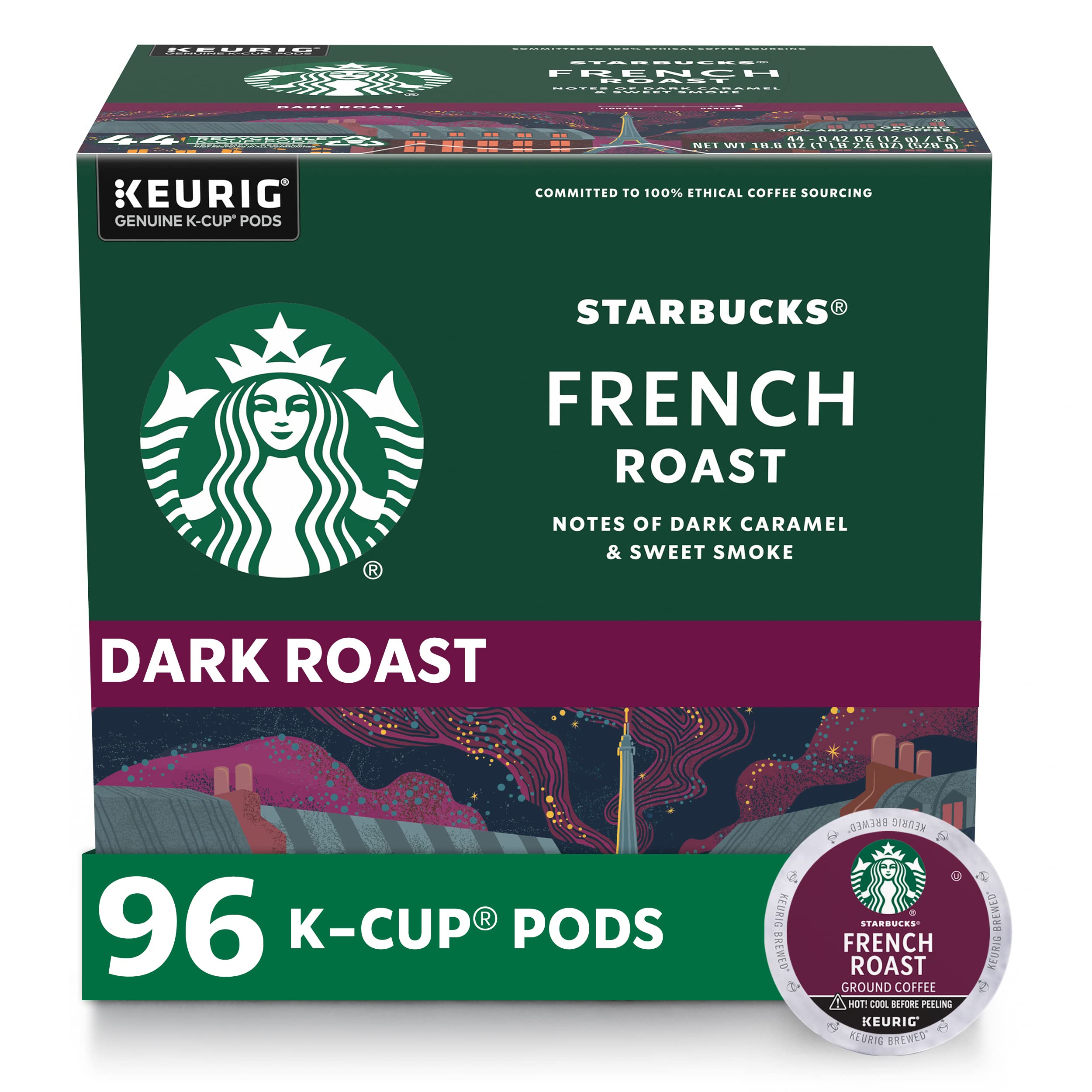 Foto 2 pulgar | Cápsulas De Café Starbucks Dark Roast French Roast 96 Cápsulas - Venta Internacional.