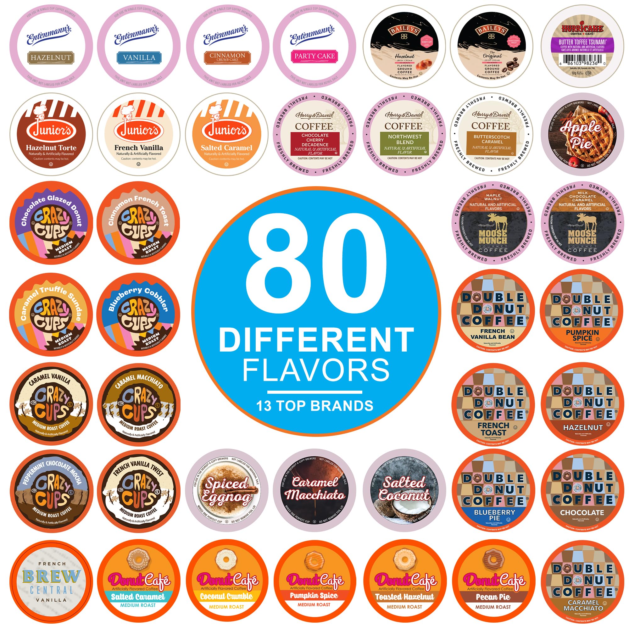 Foto 1 | Paquete Variado De Cápsulas De Café Con Sabor A Crazy Cups, 80 Unidades - Venta Internacional.