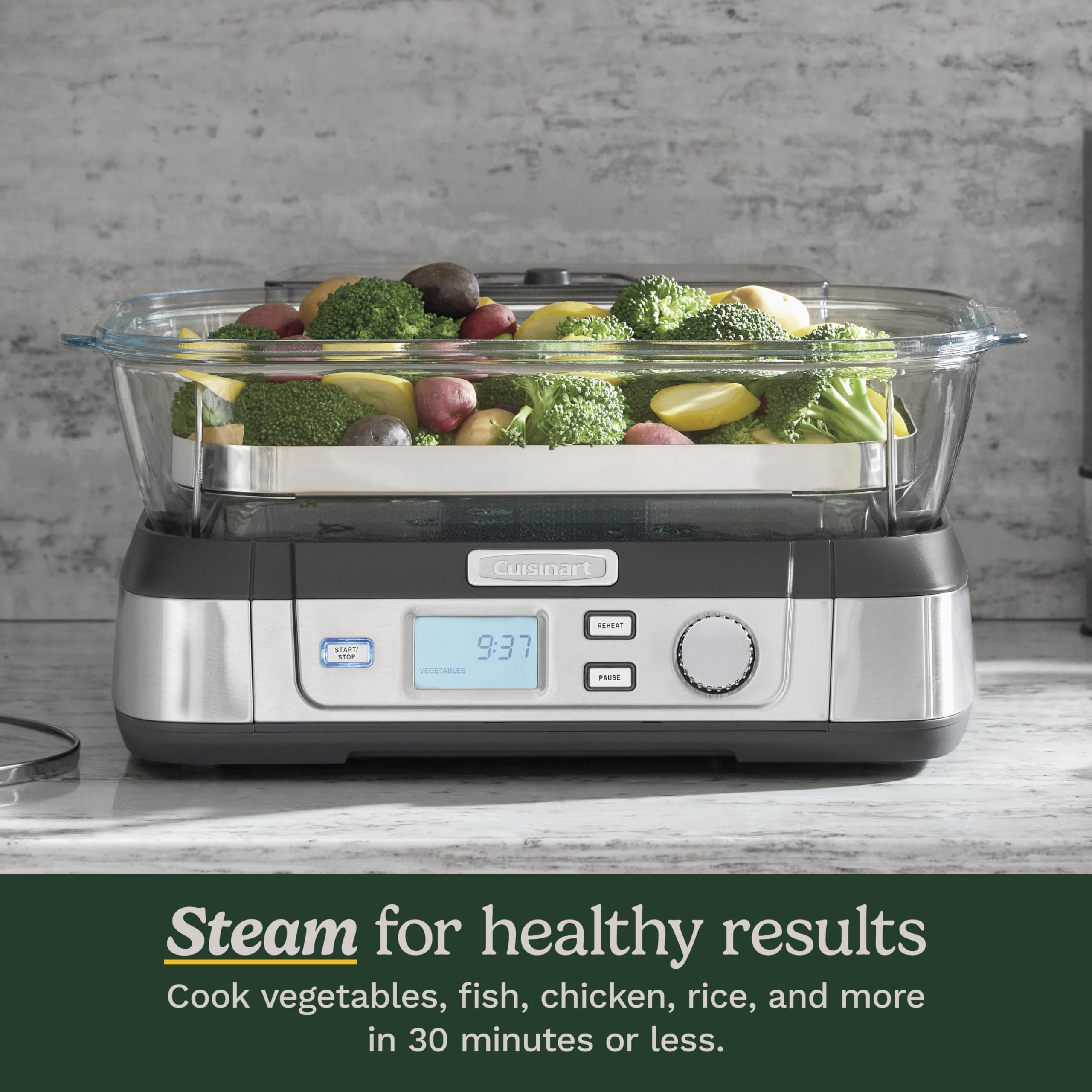 Foto 2 | Vaporizador Cuisinart Stm-1000 Cook Fresh Digital De Vidrio, 5 Litros - Venta Internacional.