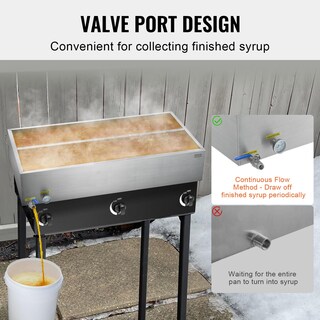 Foto 6 | Sartén Evaporadora De Sirope De Arce Vevor, 47 Galones, 180 L, Acero Inoxidable - Venta Internacional.