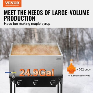Foto 2 | Sartén Evaporadora De Sirope De Arce Vevor 94.2l 304 De Acero Inoxidable - Venta Internacional.