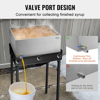 Foto 6 | Sartén Evaporadora De Sirope De Arce Vevor 94.2l 304 De Acero Inoxidable - Venta Internacional.