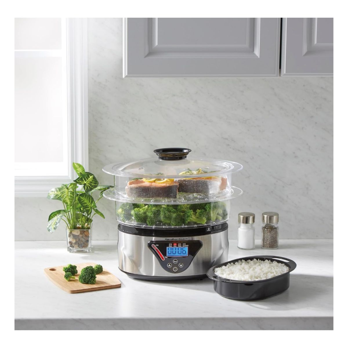 Foto 9 pulgar | Vaporizador Digital De Alimentos Acero Inox  Hamilton Beach 37530mn​