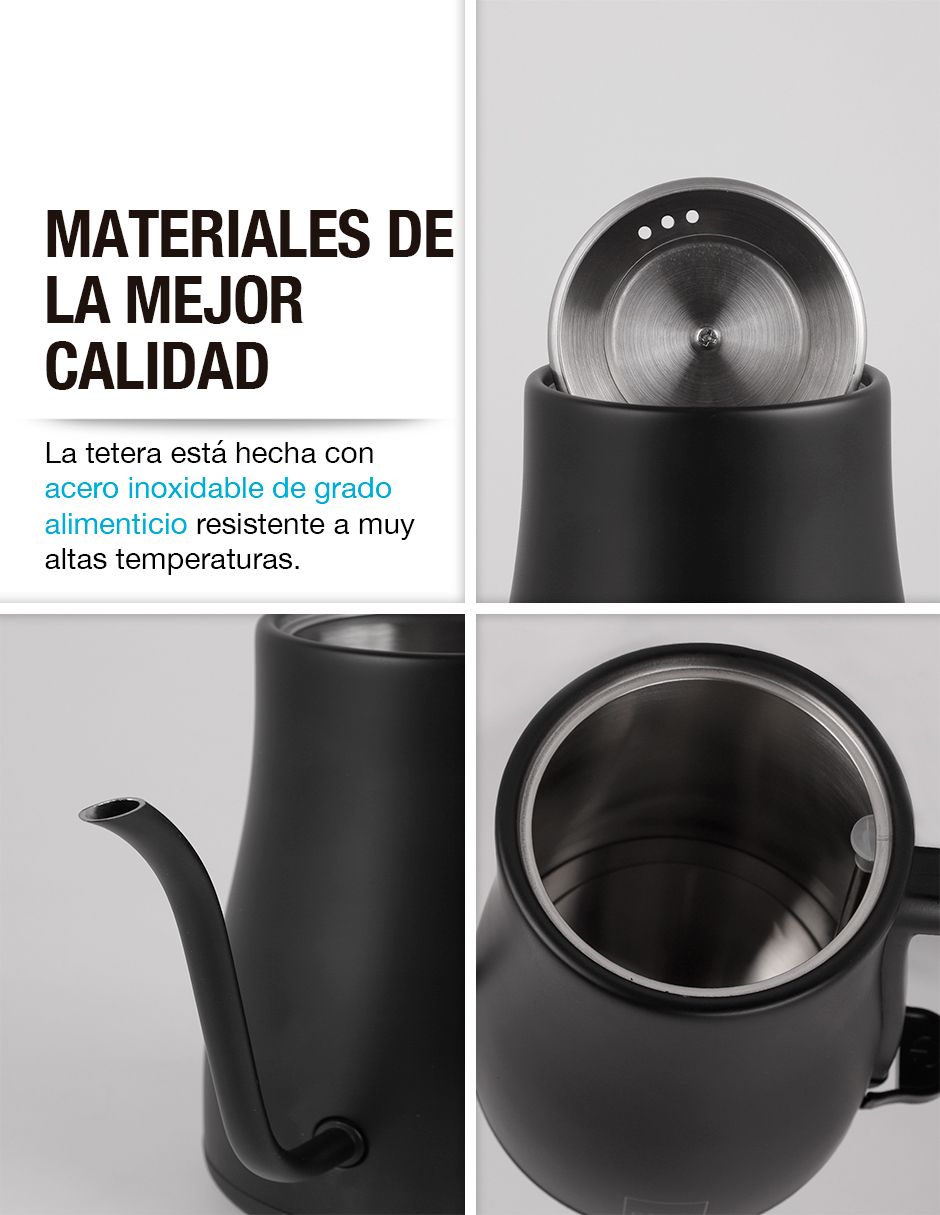 Foto 7 pulgar | Tetera Eléctrica Cuello de Cisne Casa Litus 83262-BL color Negro