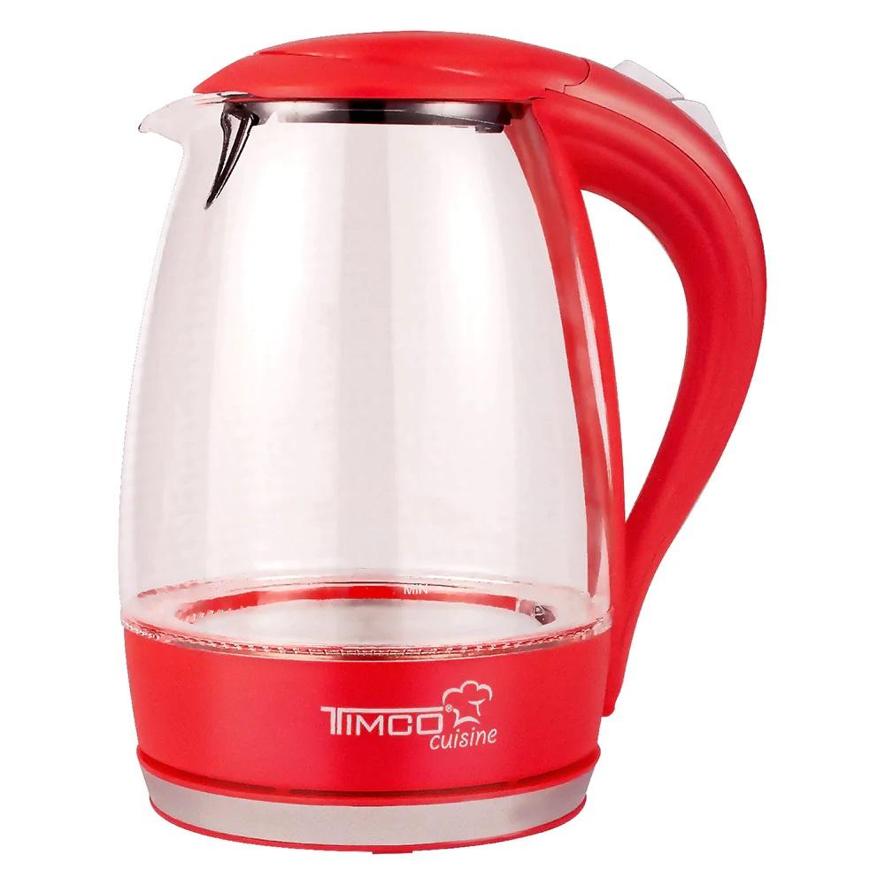 Hervidor de Agua Timco Jev02r color rojo de 1.7 L