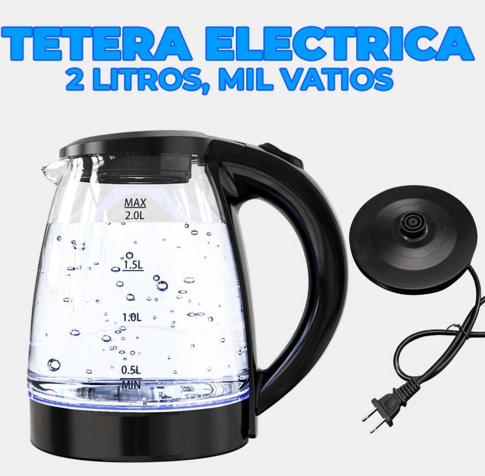 Foto 2 | Tetera Eléctrica de Vidrio Prodotty Boro 2 Litros