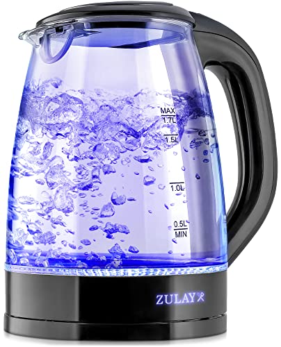 Venta Internacional-Hervidor Eléctrico de Vidrio Zulay Kitchen Luz Led Azul $789