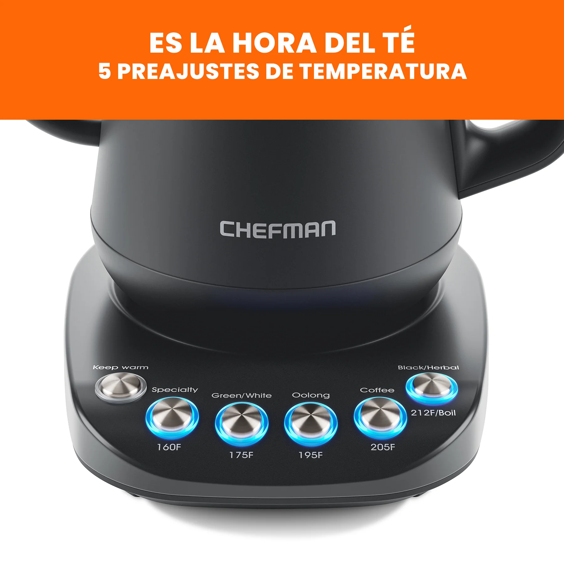 Foto 6 pulgar | Chefman - Hervidor Eléctrico Con Cuello De Ganso