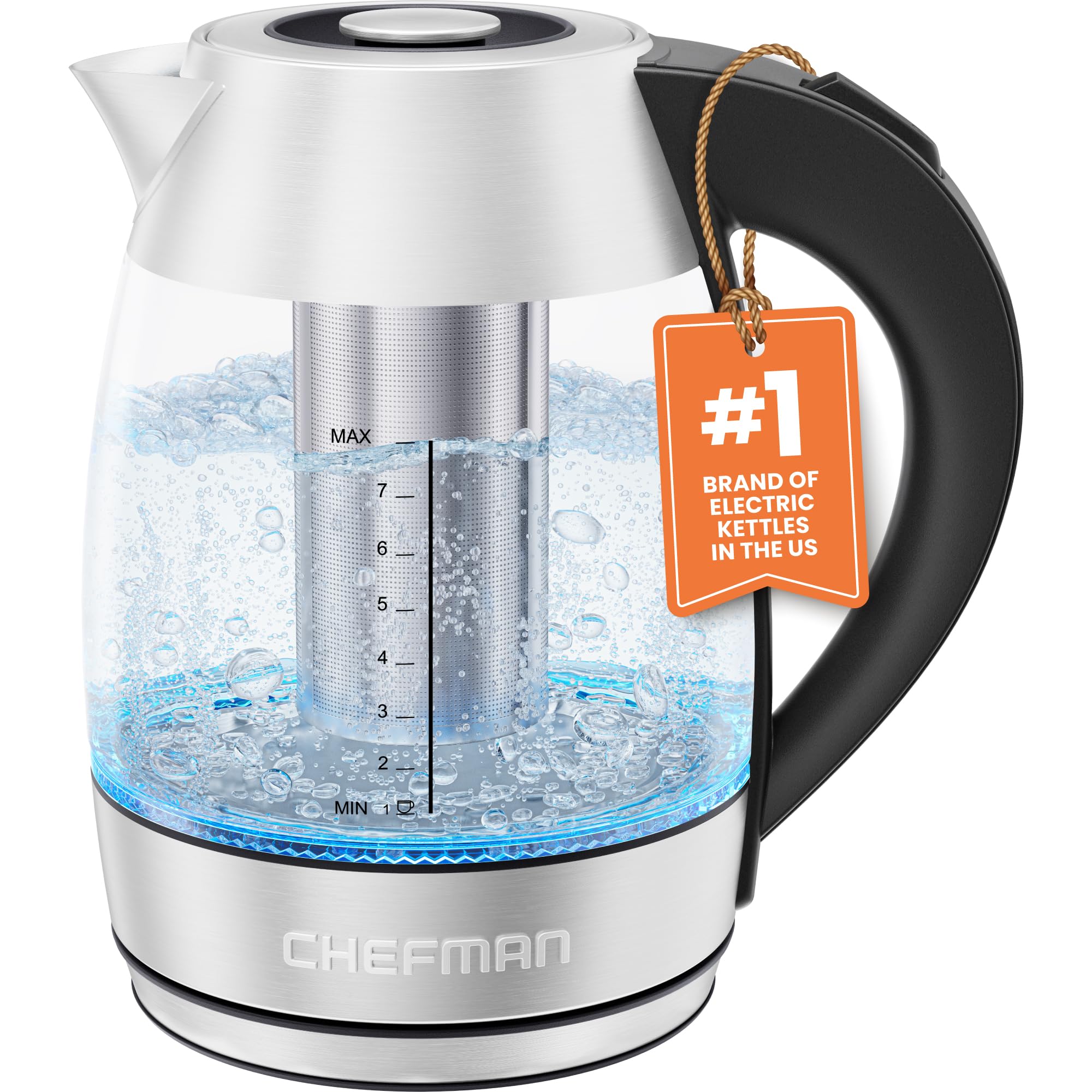 Hervidor Eléctrico Chefman 1.8l 1500w Con Infusor De Té Inoxidable - Venta Internacional. $1,301