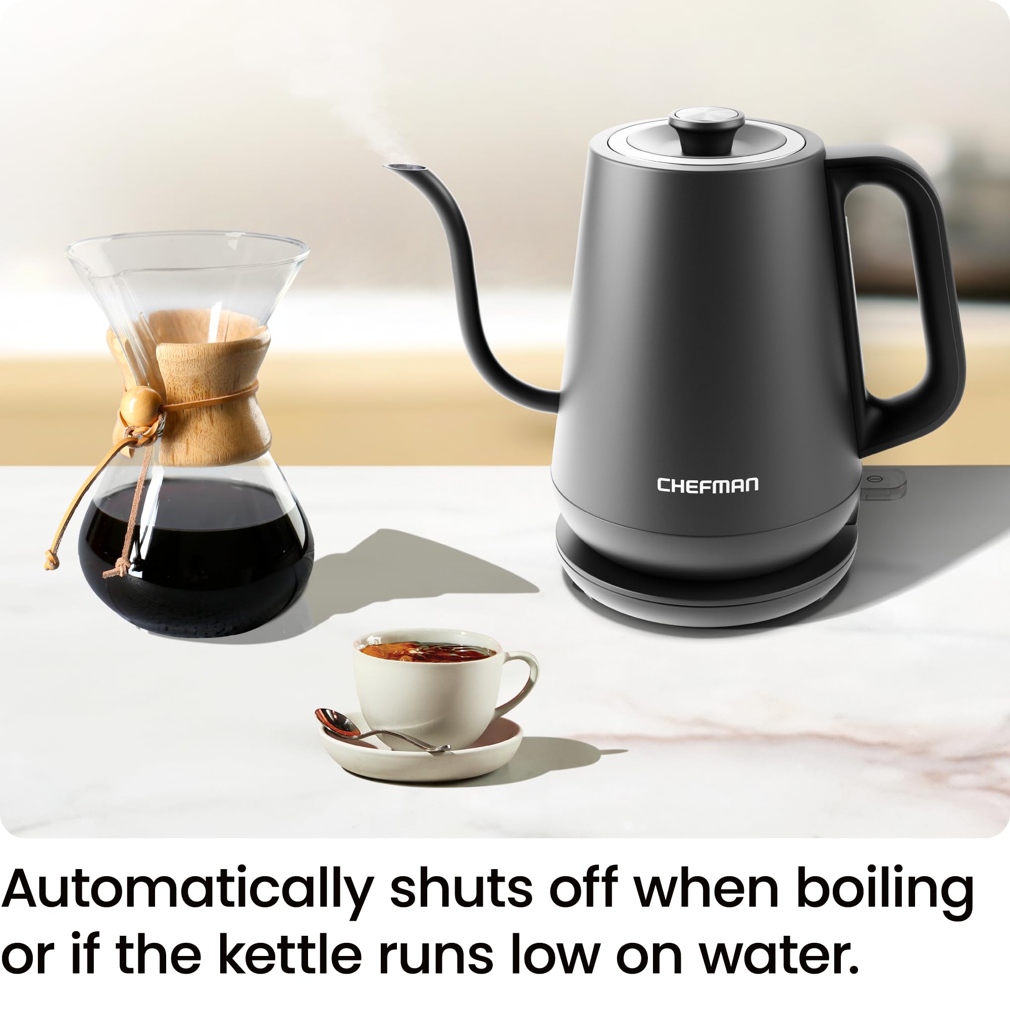 Foto 7 | Hervidor Eléctrico Chefman Gooseneck 0,8 L Para Café Y Té - Venta Internacional.