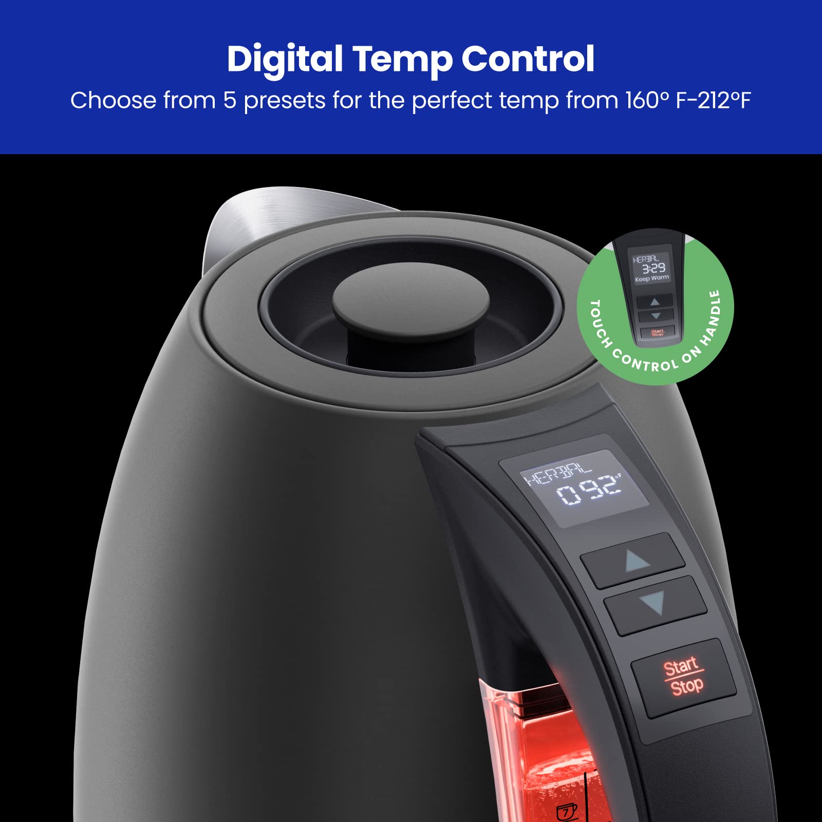 Foto 5 pulgar | Tetera Eléctrica Chefman  Negra 1.8 l - Venta Internacional