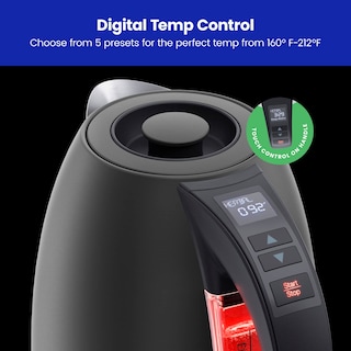 Foto 4 | Tetera Eléctrica Chefman Negra 1.8 l - Venta Internacional