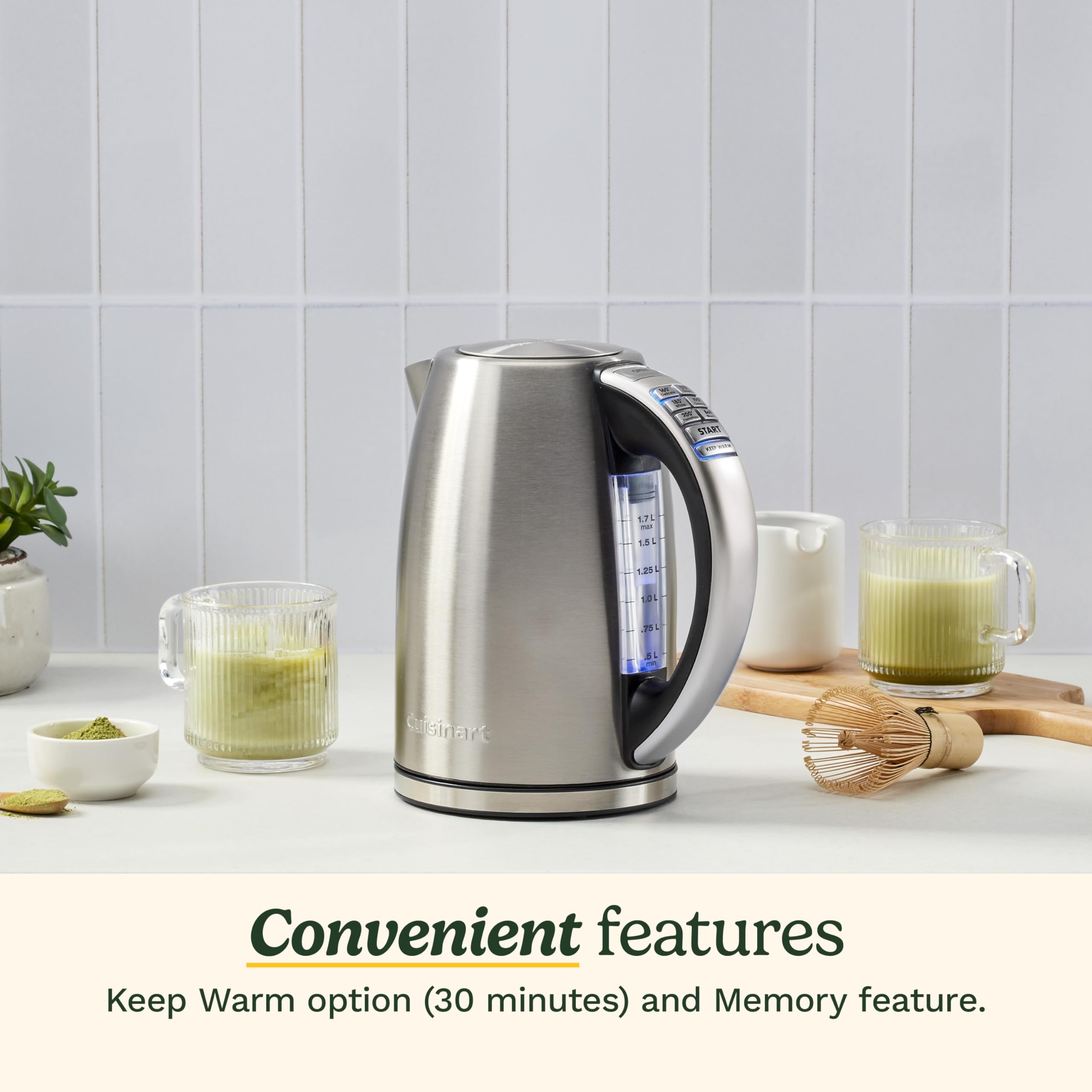Foto 4 pulgar | Hervidor Eléctrico Cuisinart 1.7 L De Acero Inoxidable 6 Temperaturas - Venta Internacional.
