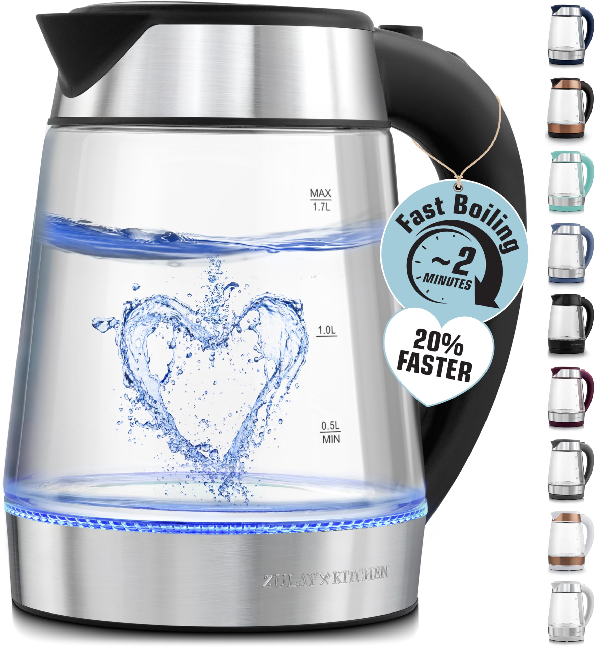 Foto 2 pulgar | Hervidor Eléctrico Zulay Kitchen Fast-boiling 1.7l 1500w Negro - Venta Internacional.