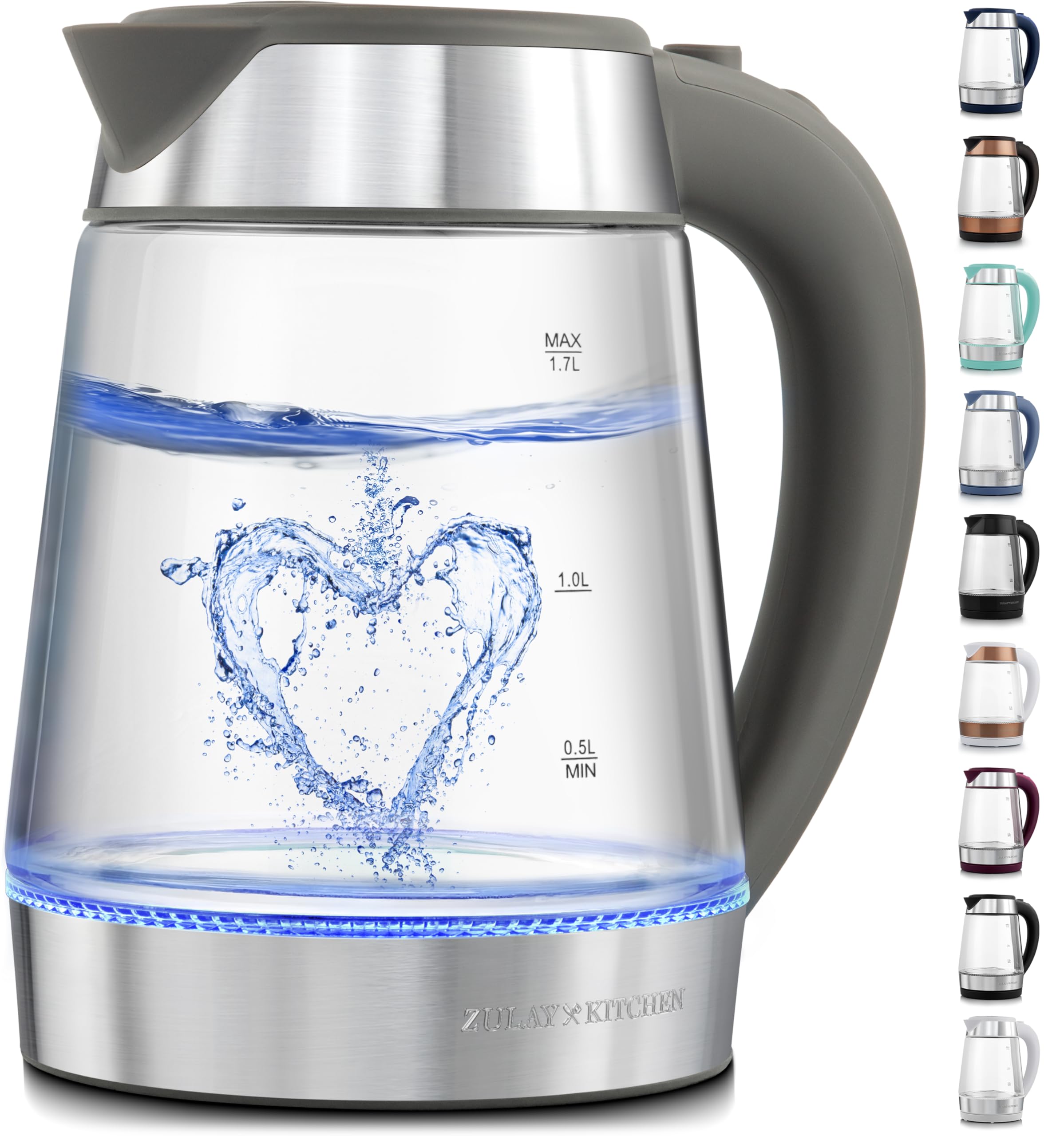 Foto 2 pulgar | Hervidor Eléctrico Zulay Kitchen Fast-boiling 1.7l 1500w Gris - Venta Internacional.