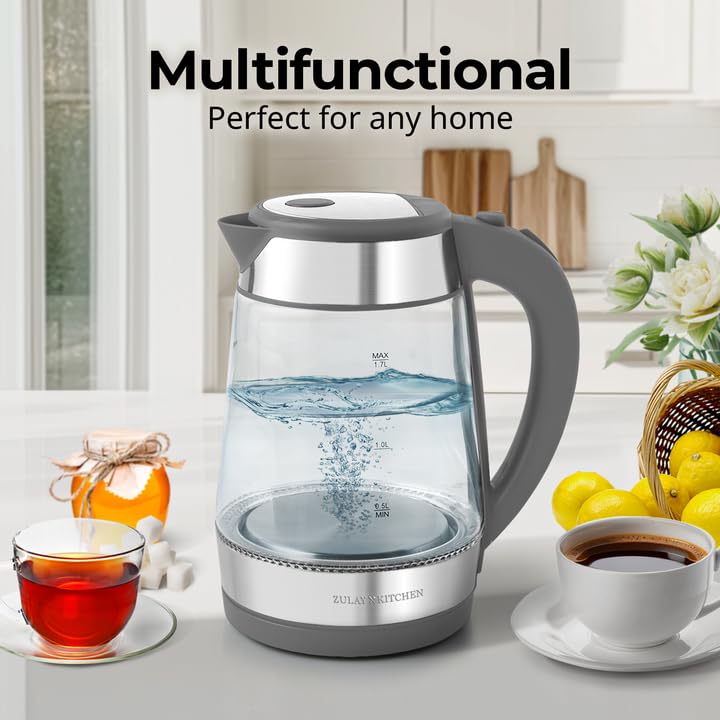 Foto 3 pulgar | Hervidor Eléctrico Zulay Kitchen Fast-boiling 1.7l 1500w Gris - Venta Internacional.