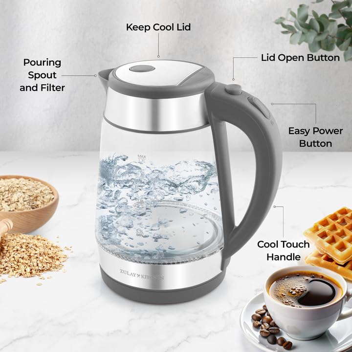 Foto 5 pulgar | Hervidor Eléctrico Zulay Kitchen Fast-boiling 1.7l 1500w Gris - Venta Internacional.