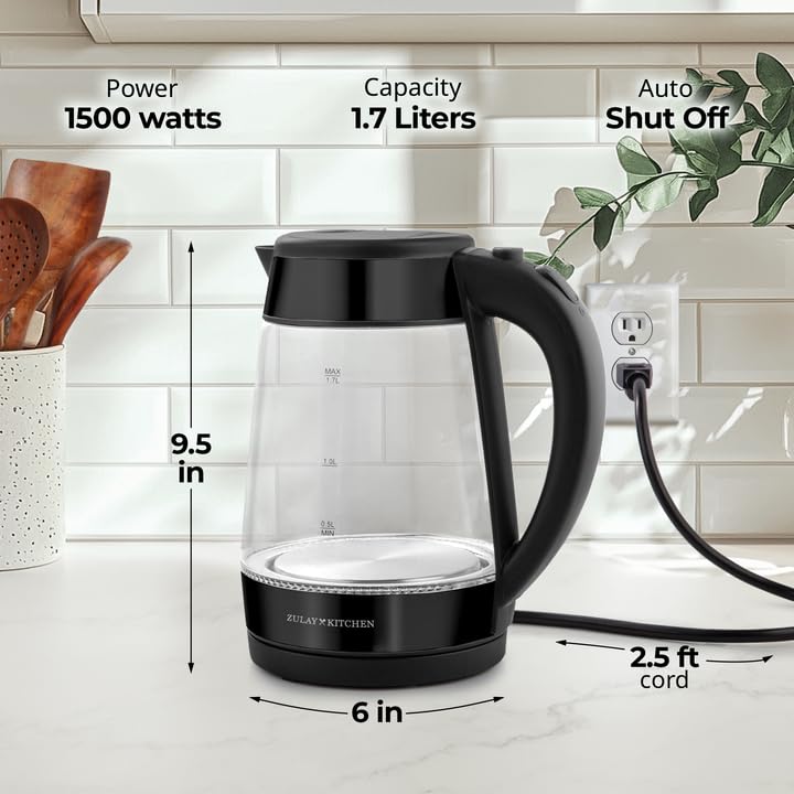 Foto 7 pulgar | Hervidor Eléctrico Zulay Kitchen Fast-boiling 1.7l 1500w Negro - Venta Internacional.