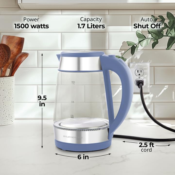 Foto 7 pulgar | Hervidor Eléctrico Zulay Kitchen Fast-boiling 1.7l 1500w Azul - Venta Internacional.