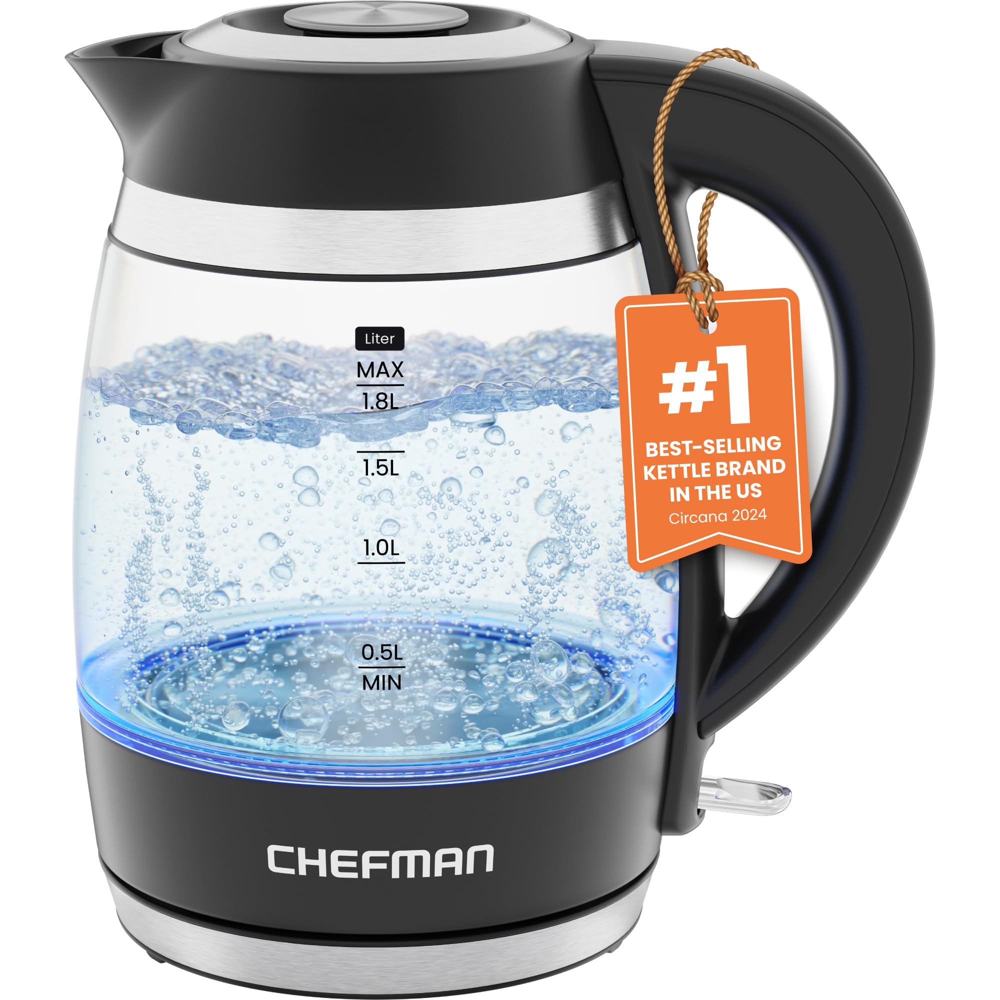 Foto 2 pulgar | Hervidor Eléctrico Chefman De 1,8 L Y 1500 W, Sin Bpa - Venta Internacional.