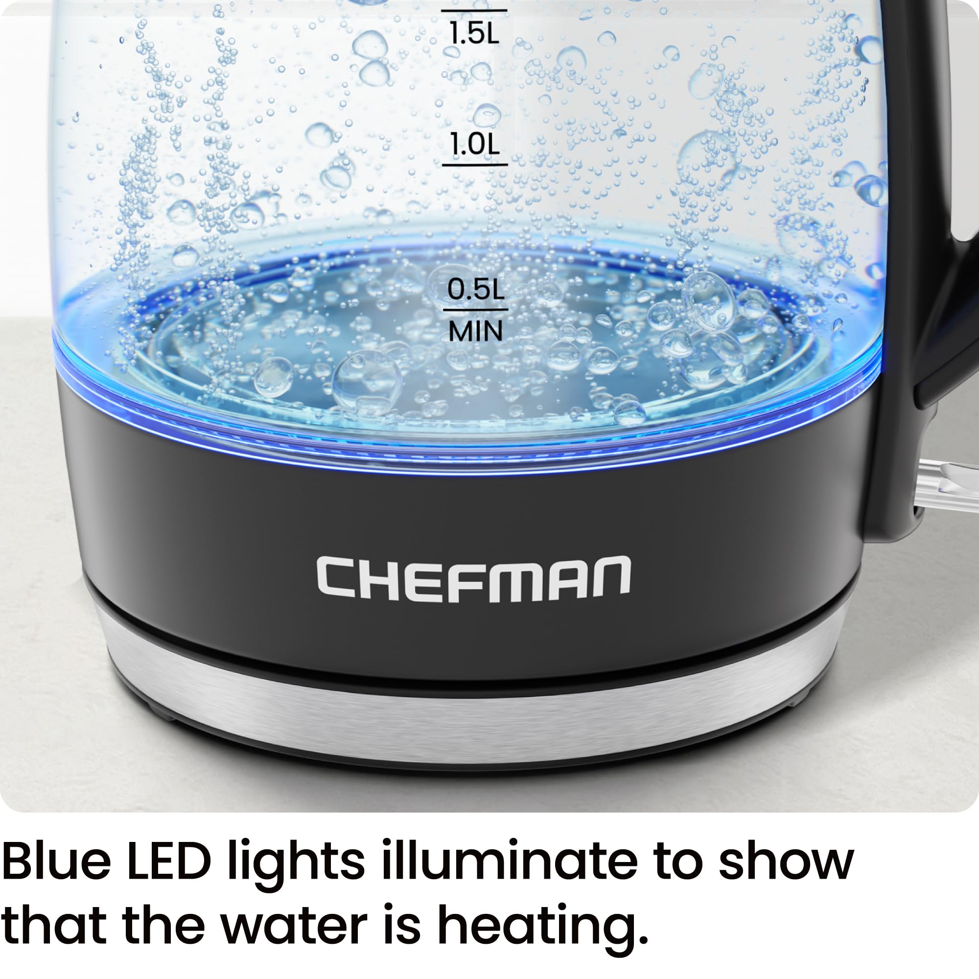 Foto 4 | Hervidor Eléctrico Chefman De 1,8 L Y 1500 W, Sin Bpa - Venta Internacional.