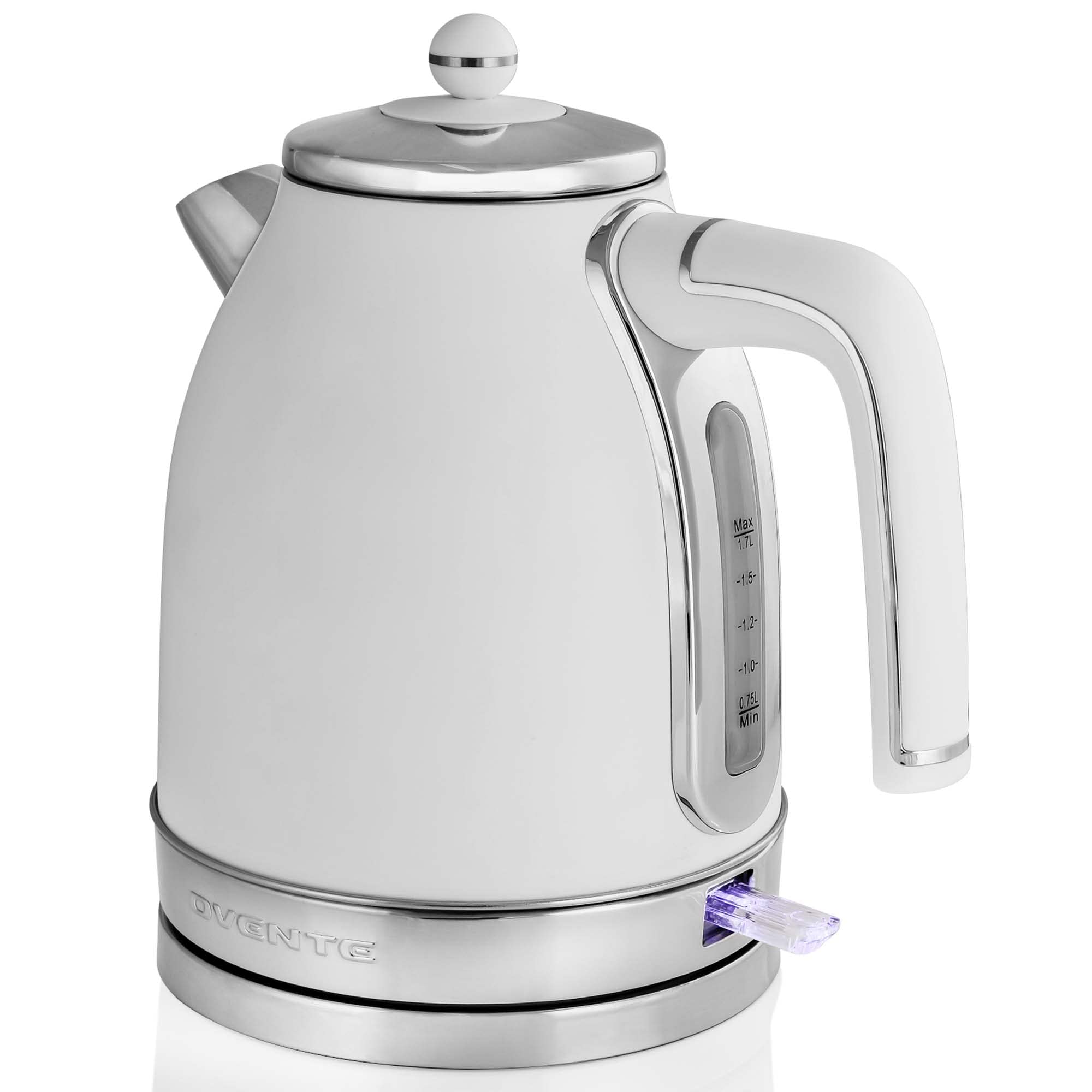 Hervidor Eléctrico De Agua Caliente Ovente Victoria 1.7l 1500w Blanco - Venta Internacional.