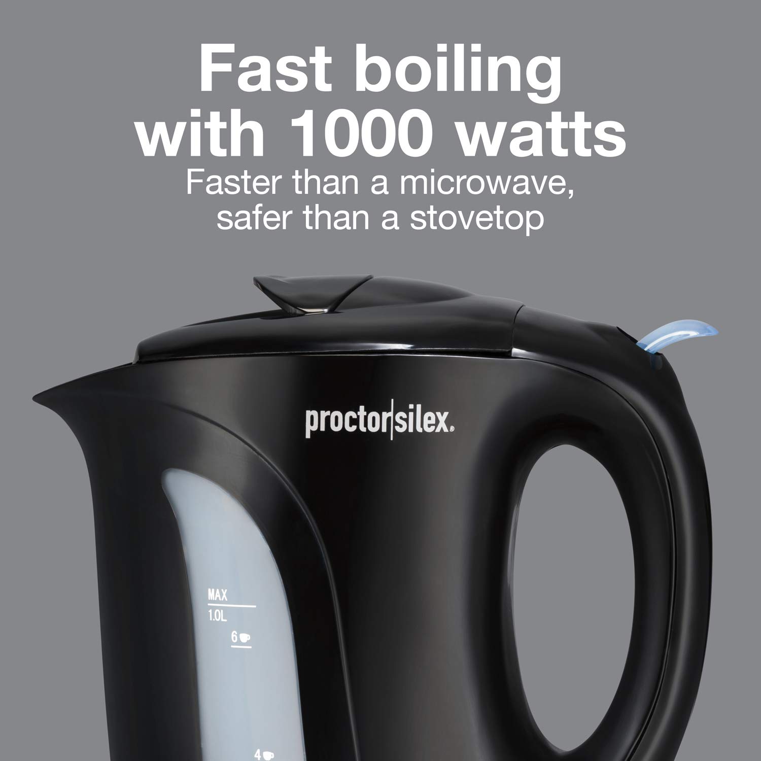 Foto 7 pulgar | Tetera Eléctrica Proctor Silex, Caldera De Agua, 1 L, 1000 W, Negra - Venta Internacional.