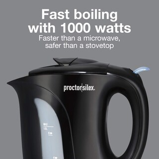 Foto 6 | Tetera Eléctrica Proctor Silex, Caldera De Agua, 1 L, 1000 W, Negra - Venta Internacional.