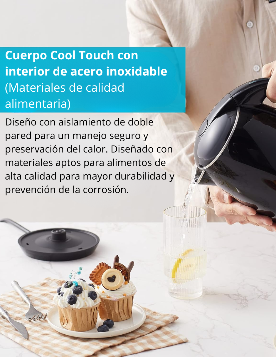 Foto 3 | Hervidor De Agua Elite Gourmet Base Giratoria De 360° 1.8 Lt