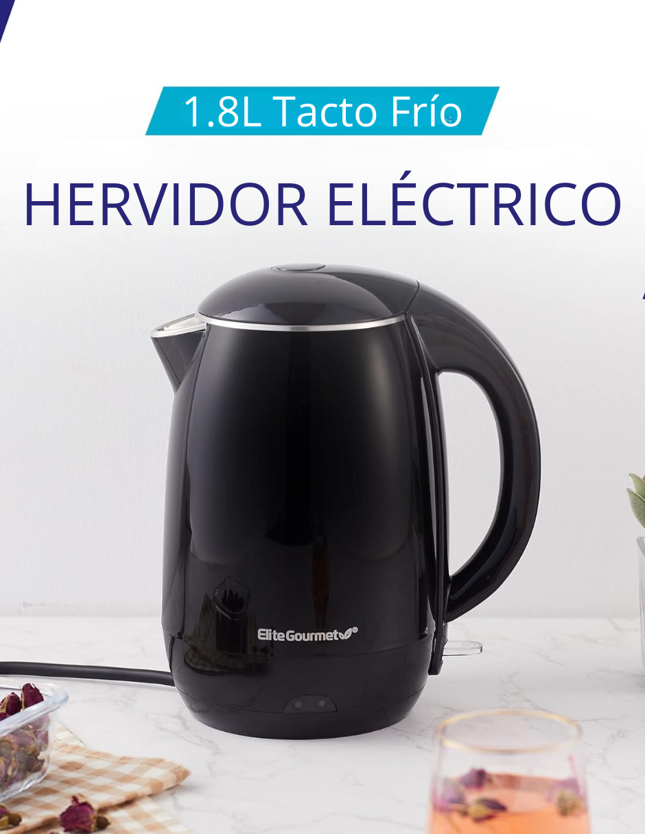 Foto 7 | Hervidor De Agua Elite Gourmet Base Giratoria De 360° 1.8 Lt