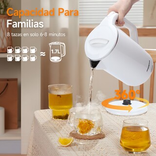 Foto 3 | Hervidor Eléctrico De Agua Jarra 1.7 L 1200w Aigostar