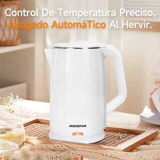 Foto 6 | Hervidor Eléctrico De Agua Jarra 1.7 L 1200w Aigostar