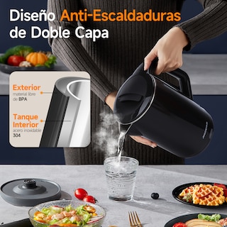 Foto 3 | Tetera Eléctrica Aigostar De 1.7l Y 1200w, Color Negro, Hervidor Rápido
