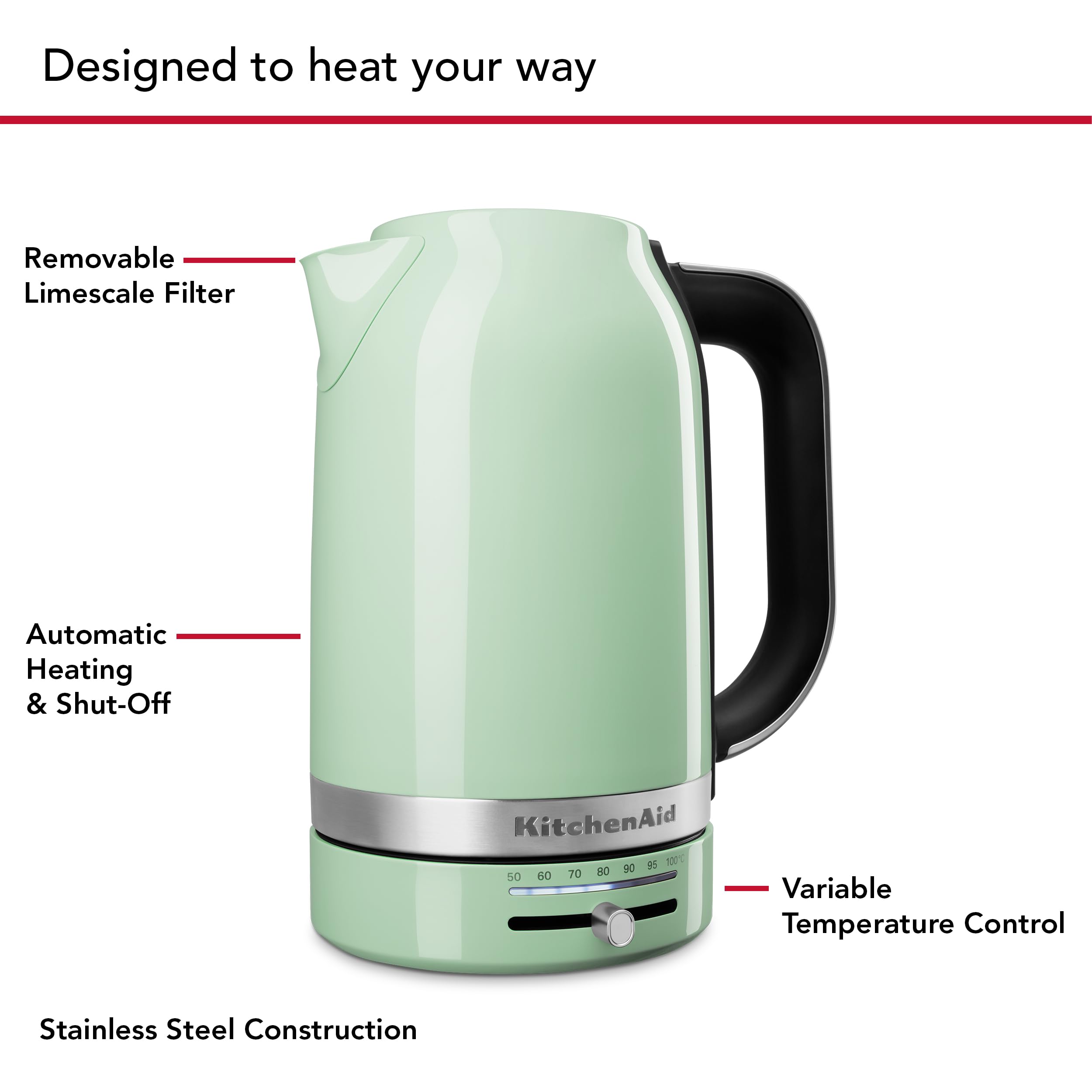 Foto 4 | Hervidor Eléctrico Kitchenaid Kek1701 1.7 L Con Temperatura Variable - Venta Internacional.