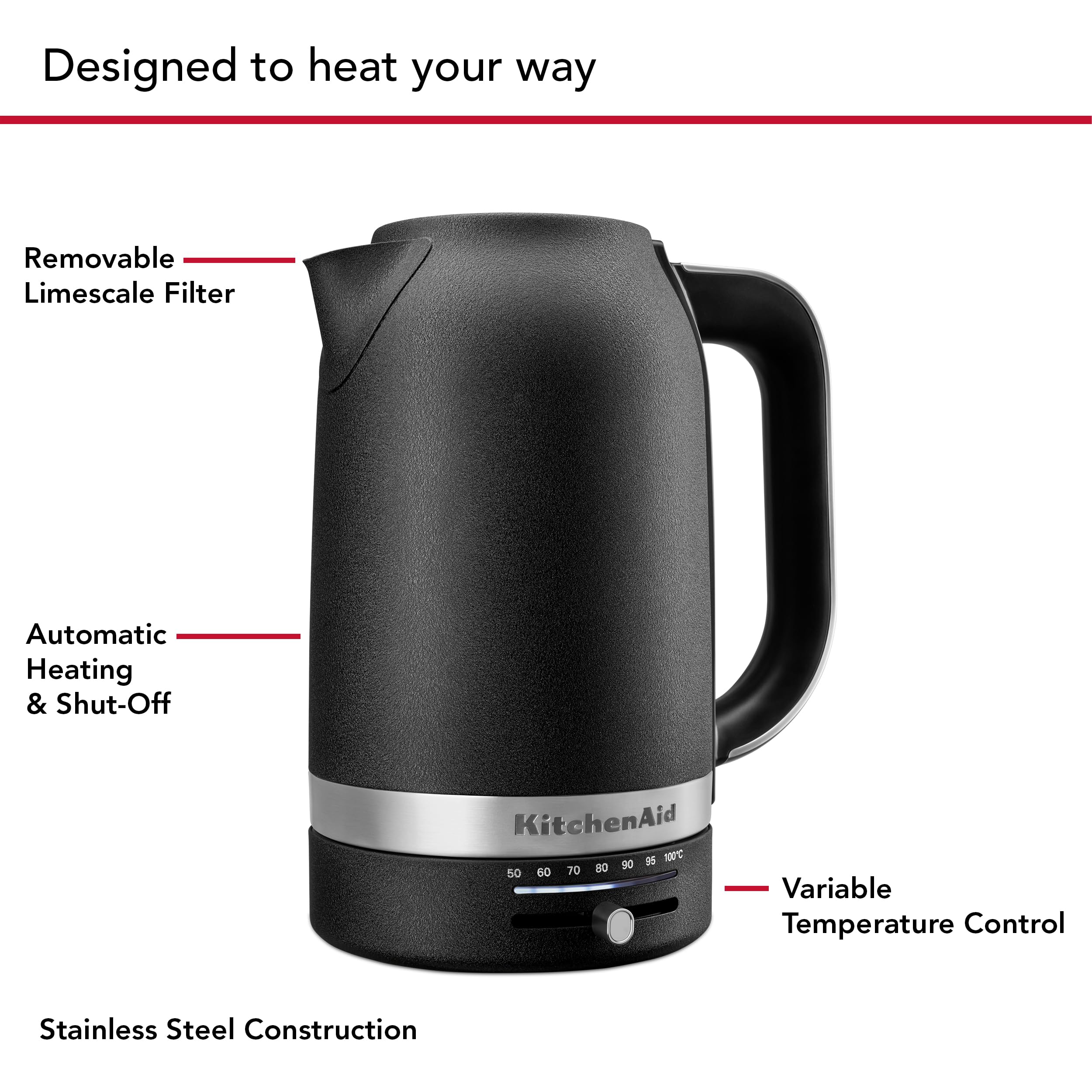Foto 3 pulgar | Hervidor Eléctrico Kitchenaid Kek1701 1.7 L Con Control De Temperatura - Venta Internacional.