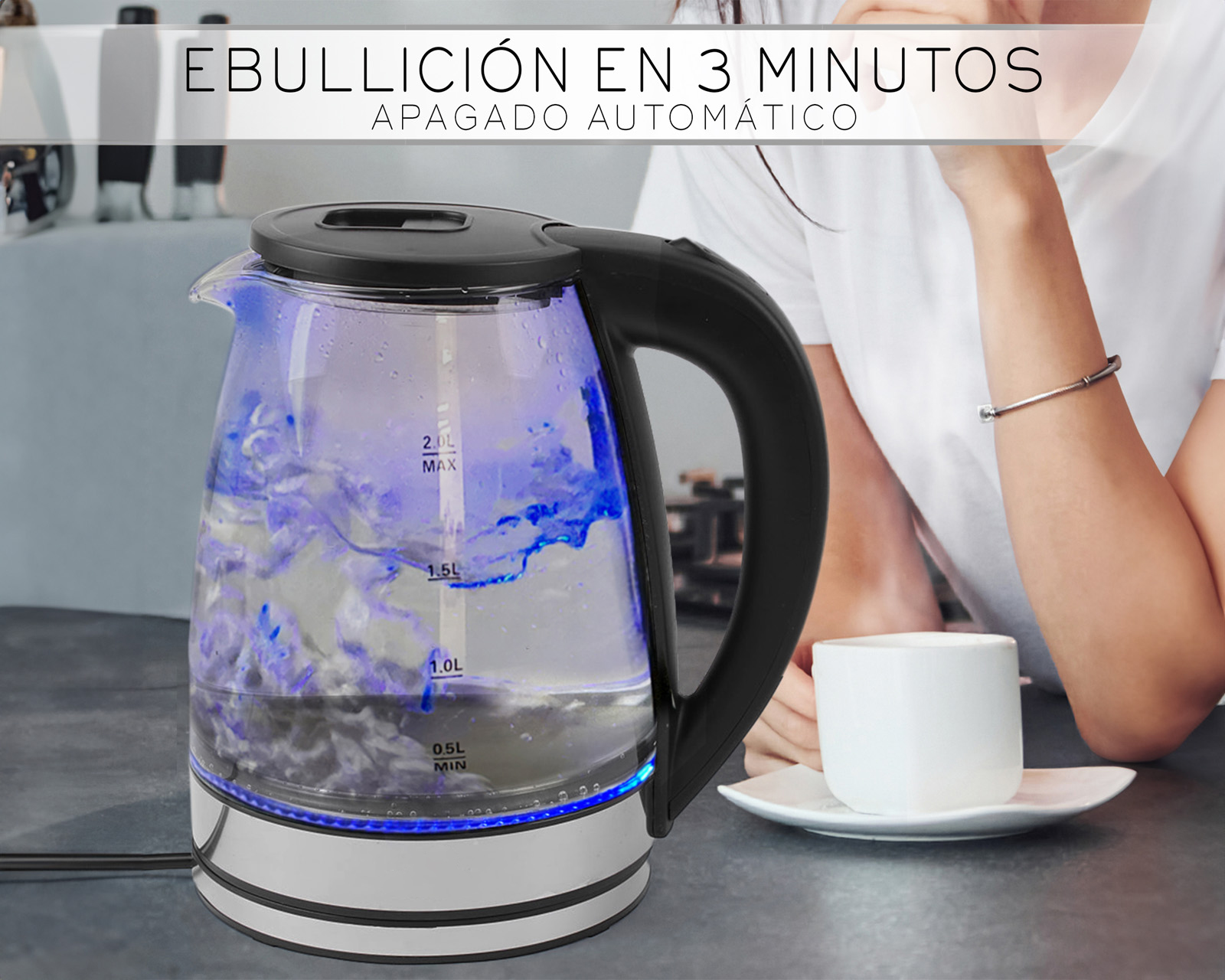 Foto 7 | Hervidor Eléctrico Basitex