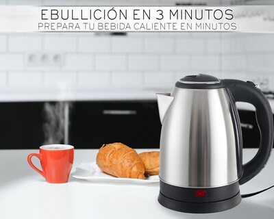 Foto 3 | Hervidor Eléctrico Basitex Acero Inoxidable