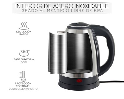 Foto 4 | Hervidor Eléctrico Basitex Acero Inoxidable
