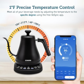 Foto 4 | Hervidor Eléctrico Con Cuello De Cisne Cosori Smart Bluetooth 100% Acero Inoxidable - Venta Internacional.
