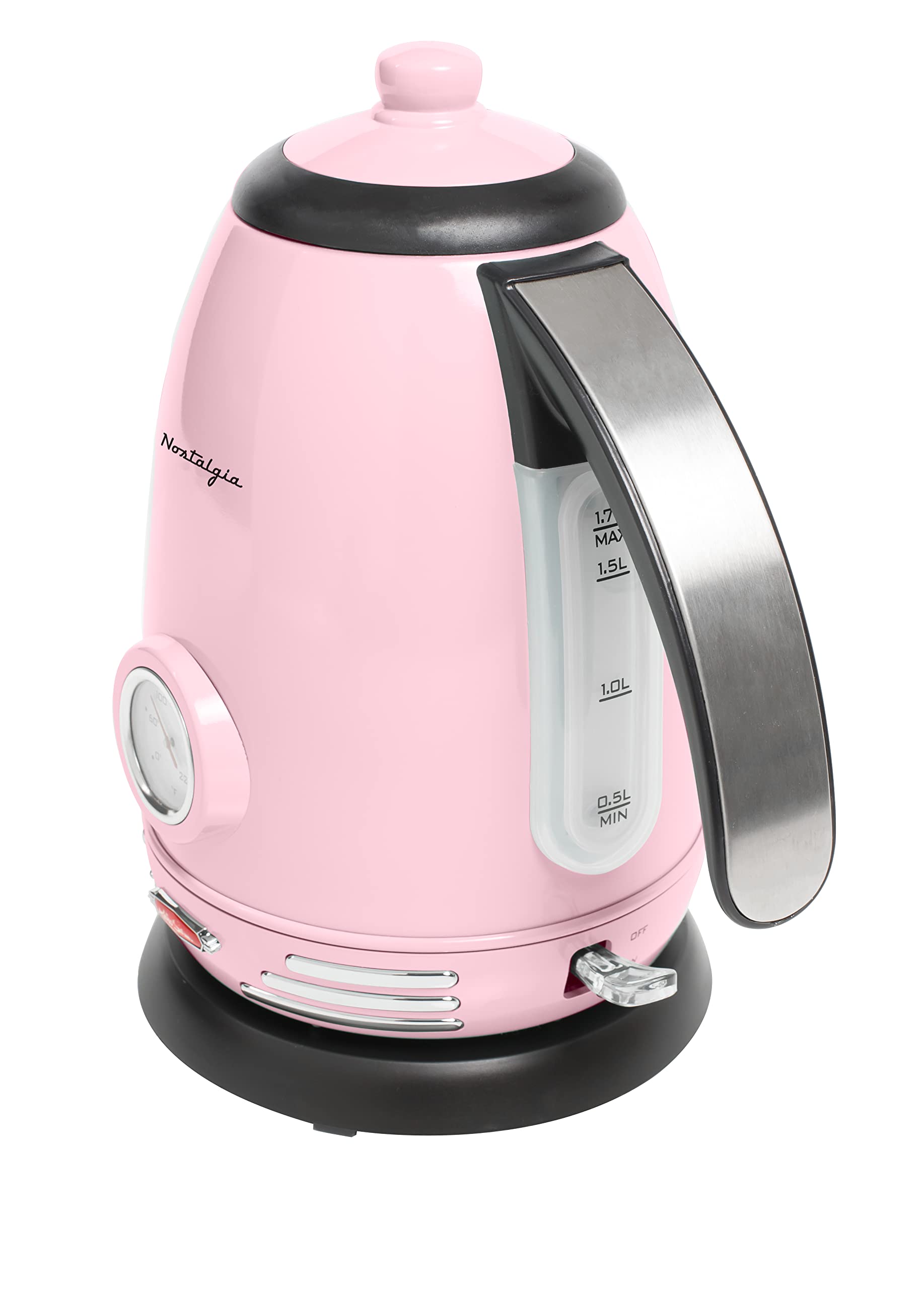 Foto 3 pulgar | Hervidor Eléctrico Para Té Y Agua Nostalgia Retro Pink 1.7l - Venta Internacional.